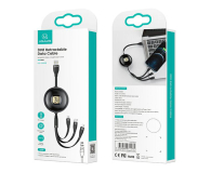 USAMS Kabel 3w1 1m niebieski/blue(lightning/microUSB/USB-C - 1569046 - zdjęcie 8